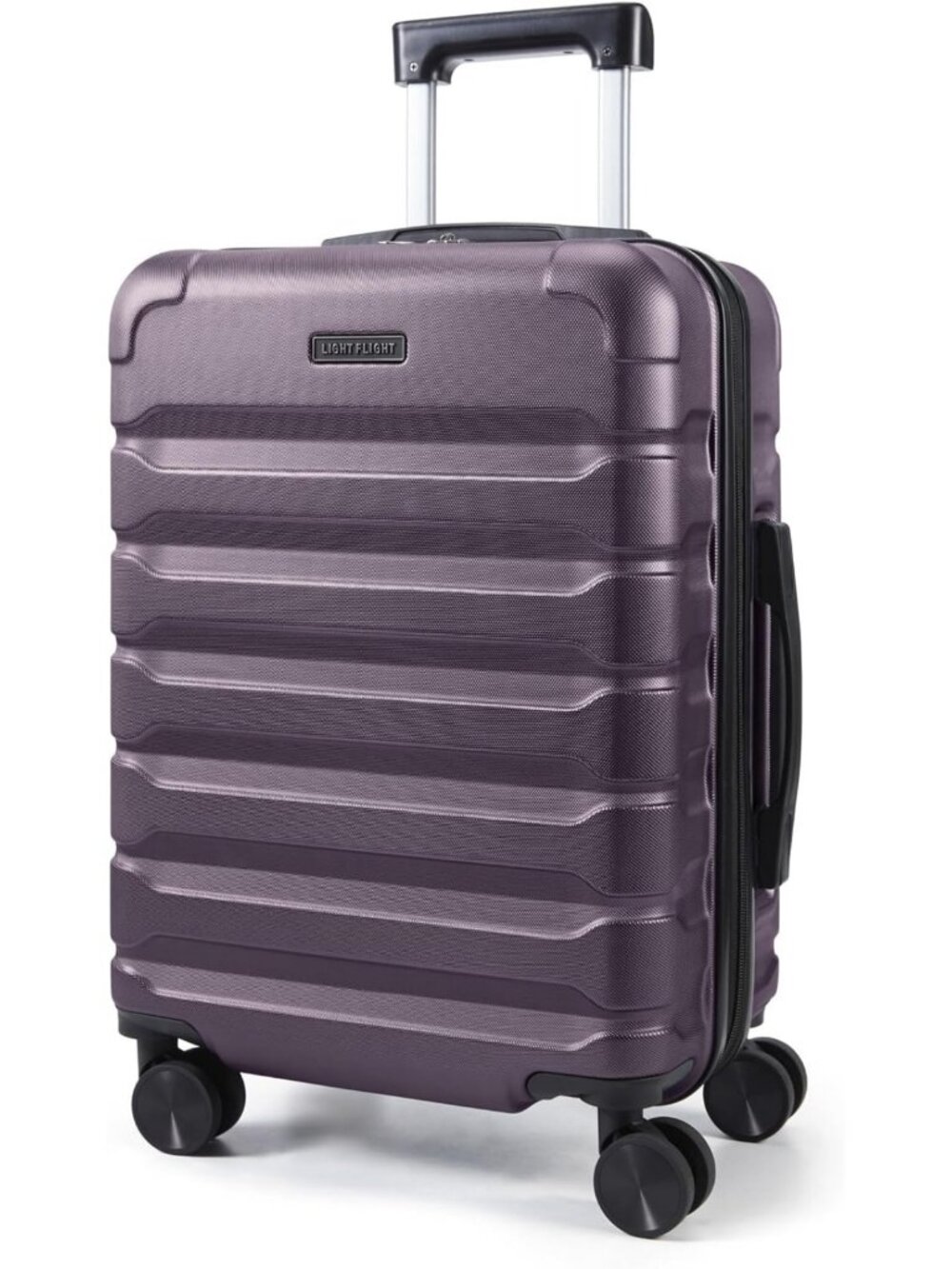 Stylish Lilac Purple Carry-On Luggage 22x14x9 with Wheels - Lightweight